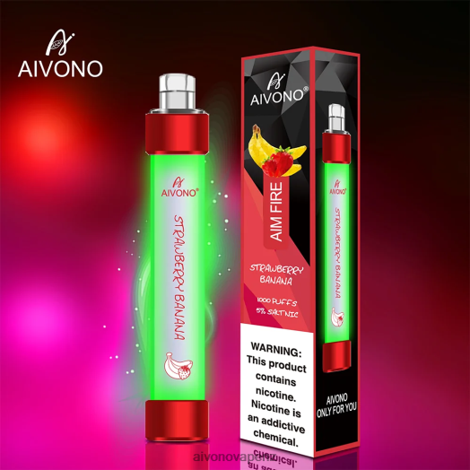 Strawberry Banana Aivono AIM FIRE 1000 V2D4332 | Aivono Vape Review